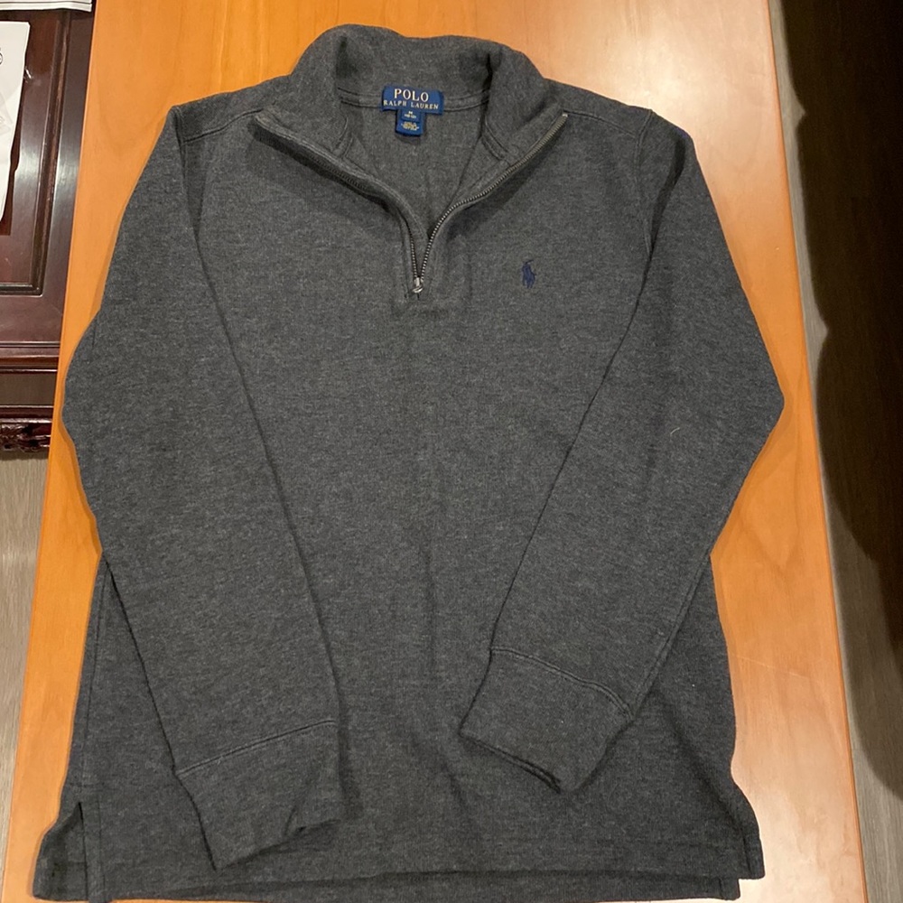 Polo Ralph Lauren  Dark Gray sweater, size 10-12, look like new